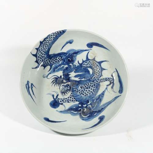 Blue And White Porcelain Dish, China