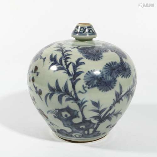 Blue And White Porcelain Underglaze Bottle, China