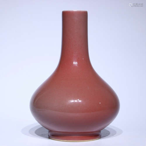 Red Glaze Porcelain Flat Bottle, China