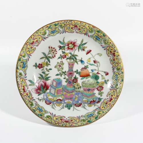 Famille Rose Porcelain Dish, China