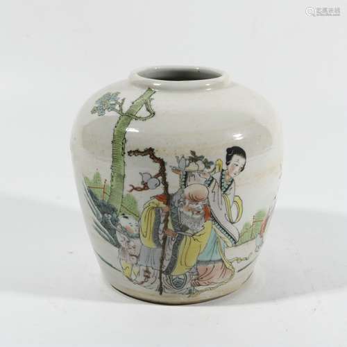 Famille Rose Porcelain Jar, China