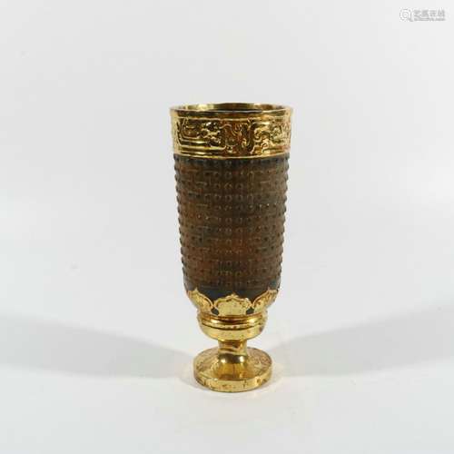 Jade Gold Painted Cup, China