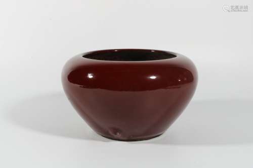 Red Glaze Porcelain Water Washer, China