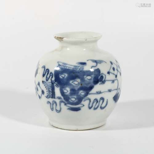 Blue And White Porcelain Vessel, China