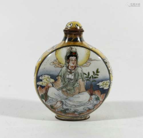 Copper Enamel Color Snuff Bottle, China