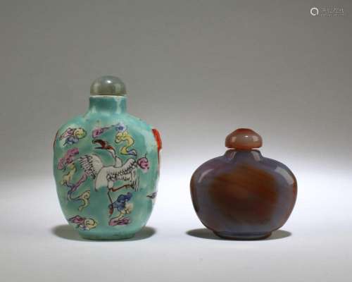 A Group of Two Snuff Bottles