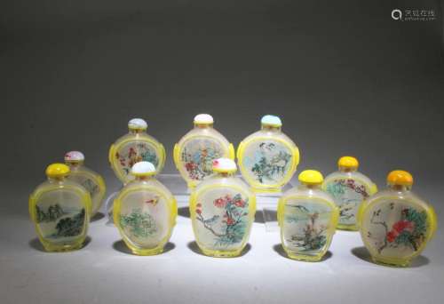 A Dozen of Peking Glass Snuff Bottle