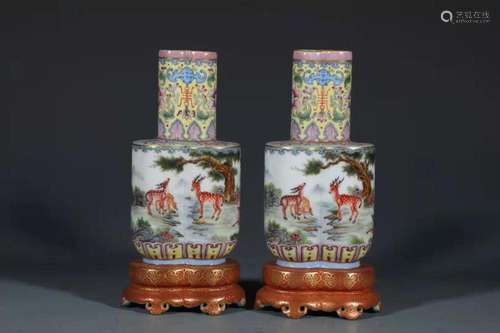 A Pair of Porcelain Vases