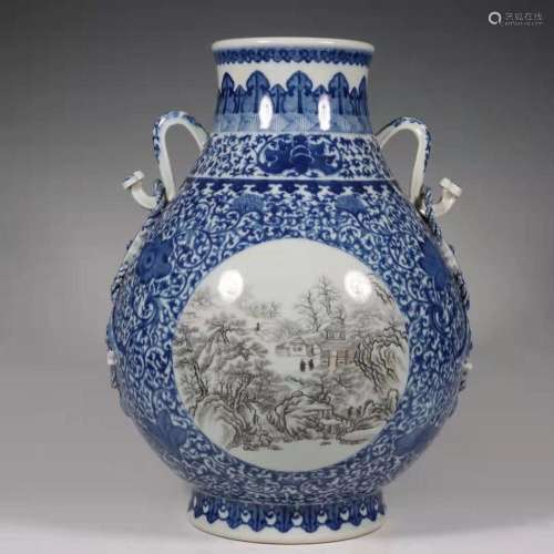 A Porcelain Zun Vase