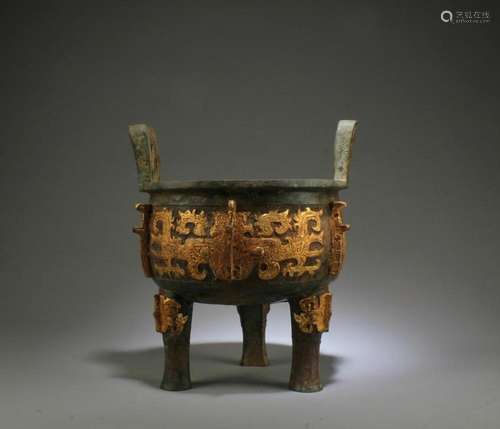 A Gilt Bronze Censer