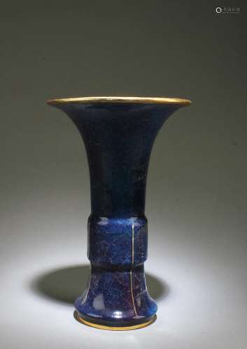 A Jun Type Vase with brass ormolu