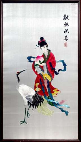 A Framed Embroidery Painting