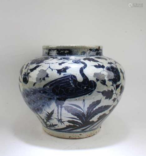 Chinese Blue & White Porcelain Jar