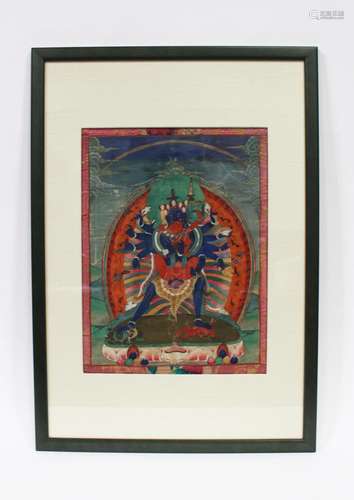 Antique Framed Painted Thangka