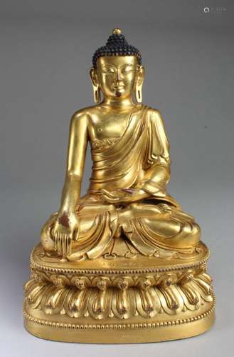 Chinese Gilt Bronze Buddha Statue