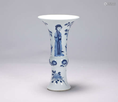 The Qing Dynasty Kangxi blue and white figure Huayu