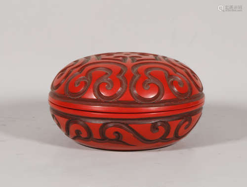 Qianlong shaved red box in Qing Dynasty