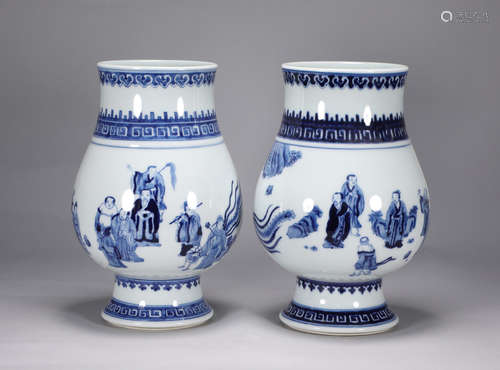 A pair of Eight Immortals in Kangxi in Qing Dynasty