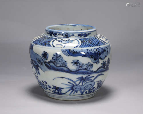 Wanli flower and bird jar of Ming Dynasty