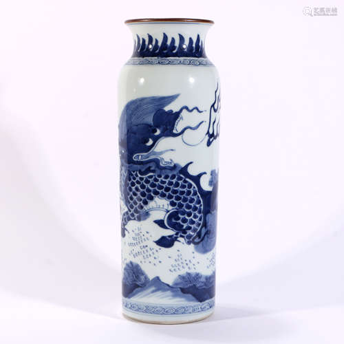 Blue And White Porcelain Bottle