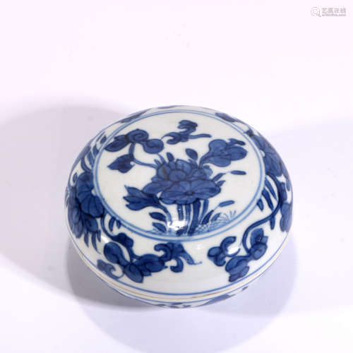 Blue And White Porcelain Inkpad Box