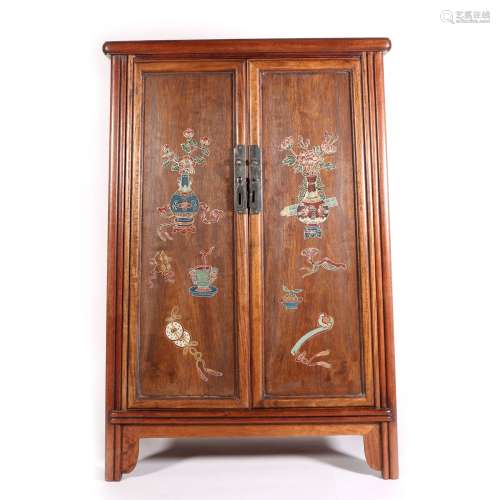 Rosewood Woodcarving Cabinet