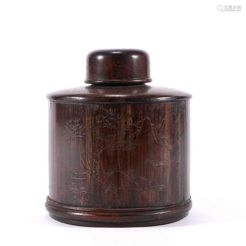 Bamboo Carving Tea Jar