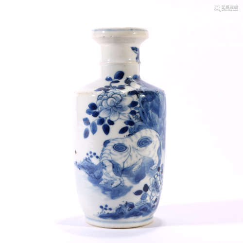Blue And White Porcelain Bottle