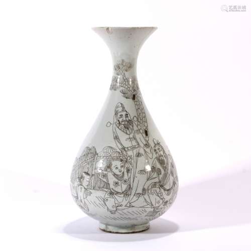 Carving Porcelain Bottle