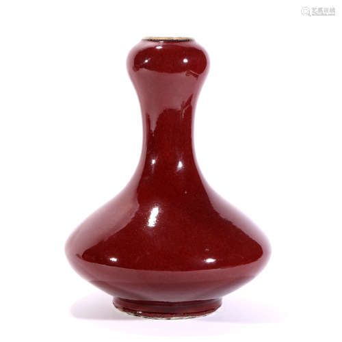 Red Glaze Porcelain Bottle