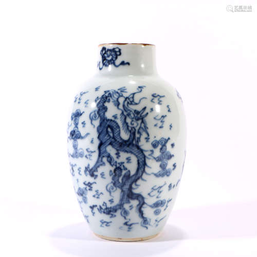 Period Of Yongzheng Blue And White Porcelain Jar