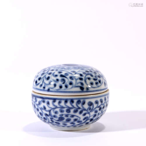 Blue And White Porcelain Covered Box