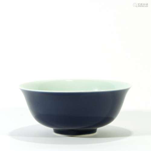 Blue Glaze Porcelain Bowl