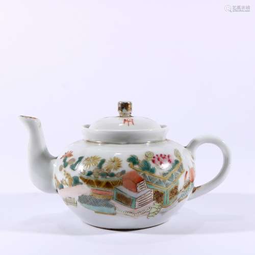 Qianjiang Color Porcelain Teapot