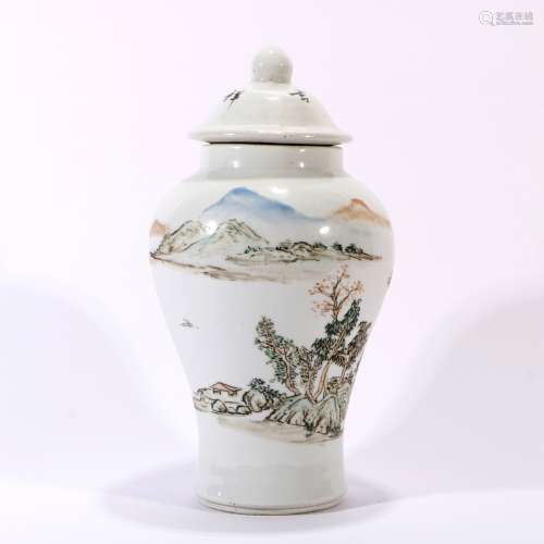 Qianjiang Color Porcelain General Jar