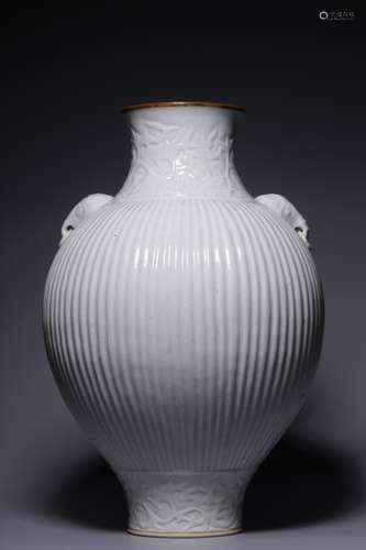 Chinese White Glazed Porcelain Vase