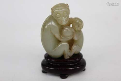 Chinese Jade Carved Monkey