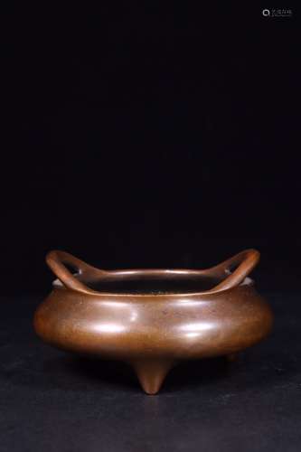 Chinese Bronze Tripod Censer,Mark