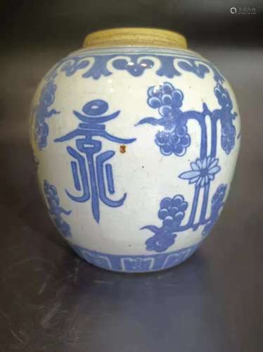 Chinese Blue and White Porcelain Jar