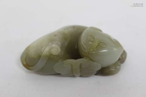 Chinese Jade Carved Cat Figure