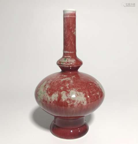 Chinese Red Glazed Porcelain Vase,Mark