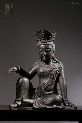 Chinese Bronze Guanyin ,Mark 