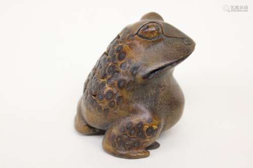 Chinese Bamboo Carved Frog