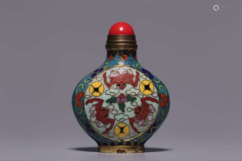 Chinese Cloisonne Enamel Snuff Bottle