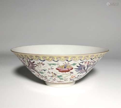 Chinese Famille Rose Porcelain Bowl,Mark