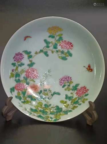 Chinese Famille Rose Porcelain Plate,Mark