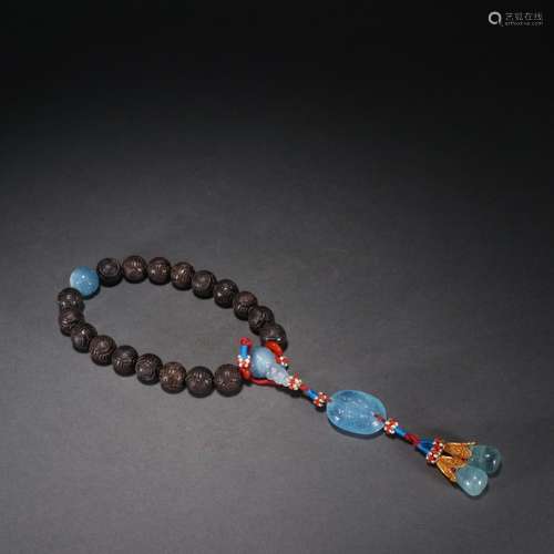 Chinese Chengxiang Wood 18 Beads Prayer Bracelet