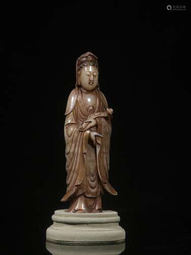 Chinese Soapstone Carved Guanyin