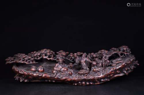 Chinese Chengxiang Wood Carved Boat