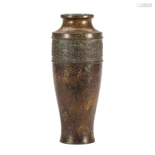 A BRONZE VASE